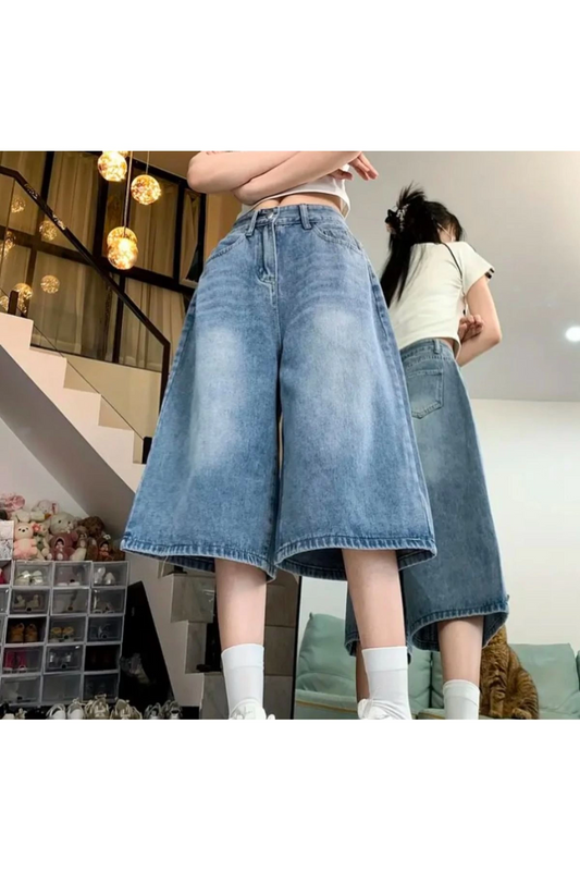 Y2K BAGGY JEAN ŞORT BERMUDA