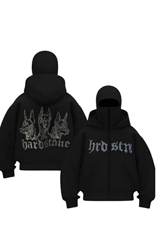 Y2k Hardstone Live Ston Taş Baskılı Maske Hırka