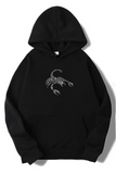 Y2K Unisex Oversize Taşlı Scorpion Hoodie Sweatshirt