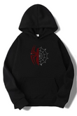 Y2K Unisex Oversize Taşlı Spider Hoodie Sweatshirt