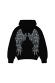 Y2K Wings Rhinestone Taşlı Hoodie Unisex Sweatshirt